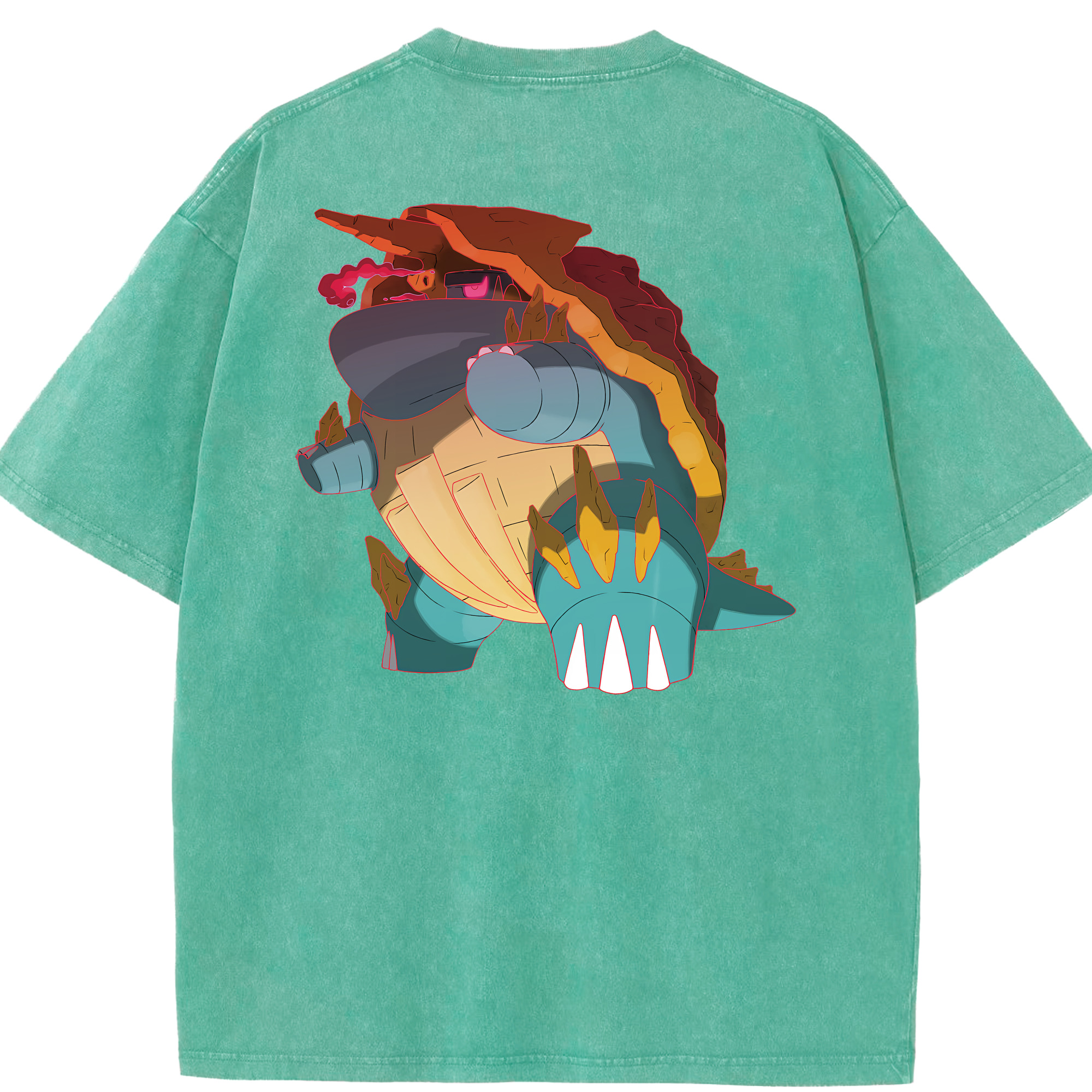 （画像用） ポケットモンスター Pokémon 綿100% ヴィンテージ風 半袖Tシャツ（背面プリント）
